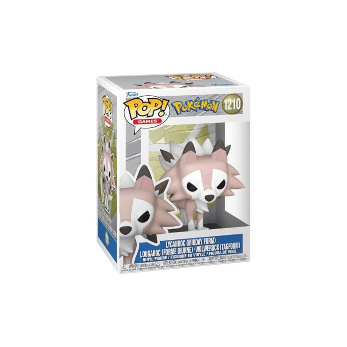 Pop! Games: Pokemon Lycanroc Midday Standard Anniversaire Polychlorure de vinyle Pop! Vinyl Adulte
