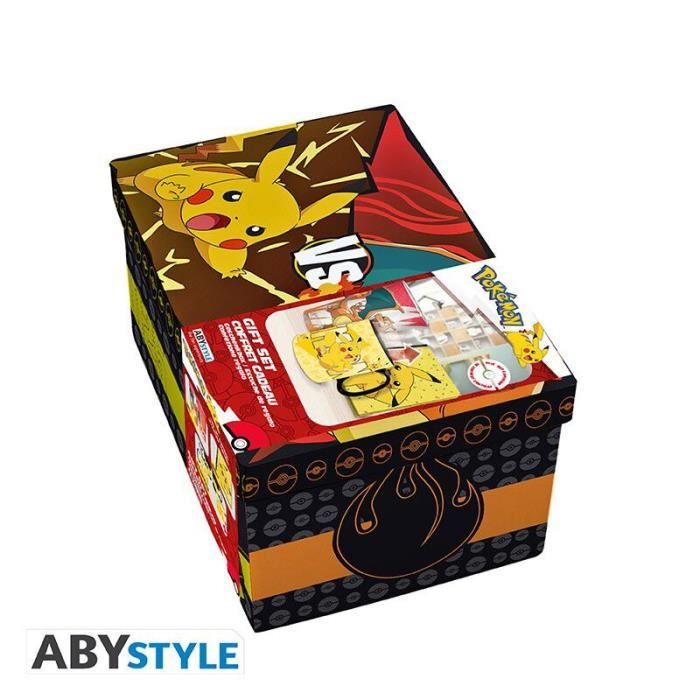 Coffret Cadeau Premium - Pokemon - Verre Xxl / Mug Hc / Cahier - Pikachu