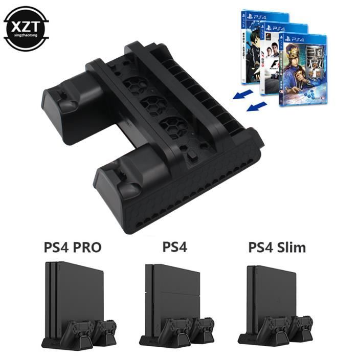Ps4 Support Support Vertical Pour Ps4-ps4 Slim-ps4 Pro Avec Ventilateur De ...