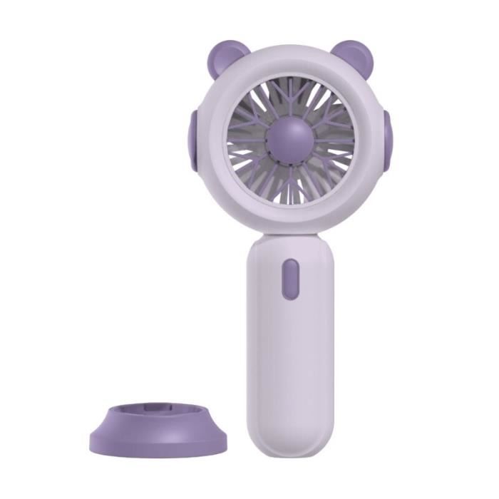 Ventilateur De Table Portatif MIJOMA - Alimentation Piles AAA Ou USB, Avec Pied, Compact 10x7x19.5 Cm, Couleur Vert Menthe