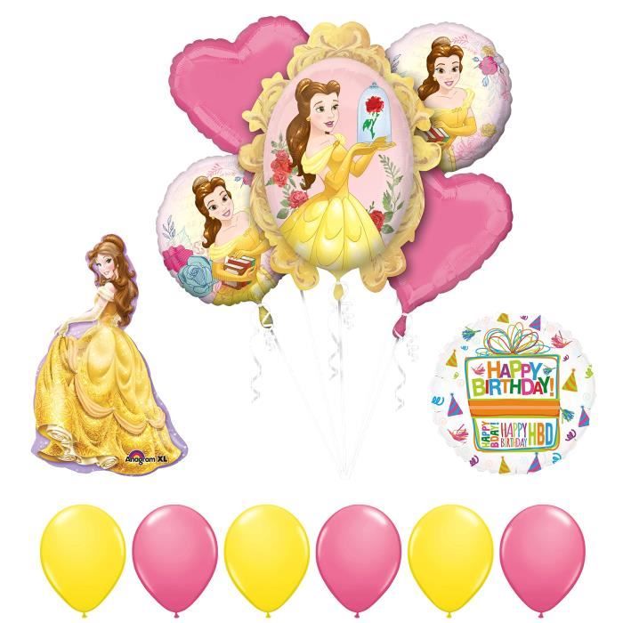 La Belle Et La Bete Belle Fete D Anniversaire Ballon Fournitures De Decoration Agzfx Cdiscount Maison