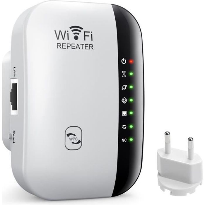 Amplificateur WiFi Repeteur Booster de signal sans fil WiFi extender 300M  WLAN 802.11n/g/b - Cdiscount Informatique