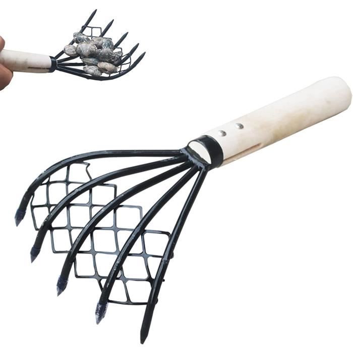 Râteau De Jardin 17 Dents – Manche Long 190 Cm – Robuste Pour Feuilles, Gazon, Nivellement & Paillage