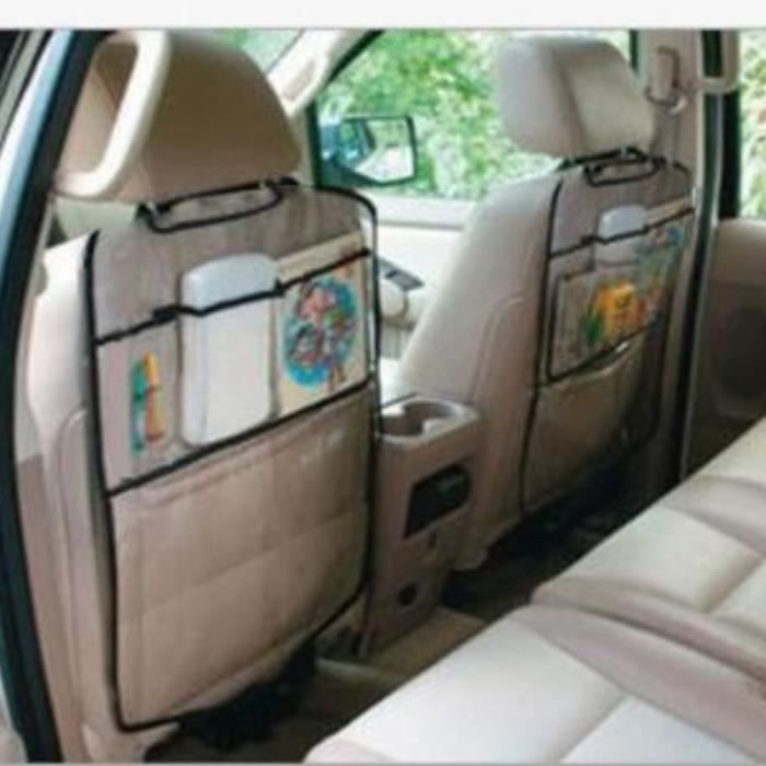 Housses De Siège Auto Universelles – Cuir Synthétique Beige – Set Complet 5 Pièces – Imperméable