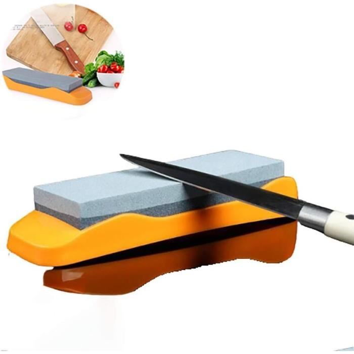 Pierre à Aiguiser Ovale 14 Cm Avec Poignée - Pour Couteaux Et Outils De Coupe, Affûtage Facile Et Efficace