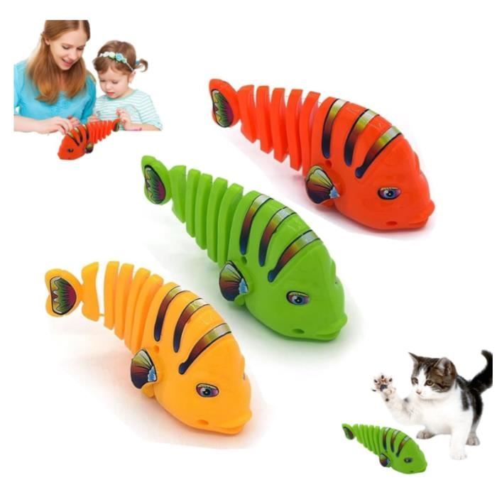 Jouet - Clockwork Swinging Cartoon Fish Toys - Pour Poissons De Dessins Animés - Jouet interactif parent-enfant