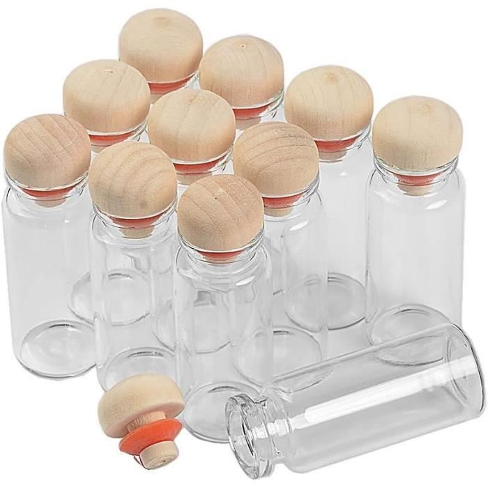 Lot de 12 Flacons en verre transparent de 10 ml, parfaits pour échantillons de voyage, pour Lot de 12 Flacons en verre transparent de 10 ml, parfaits pour échantillons de voyage, pour