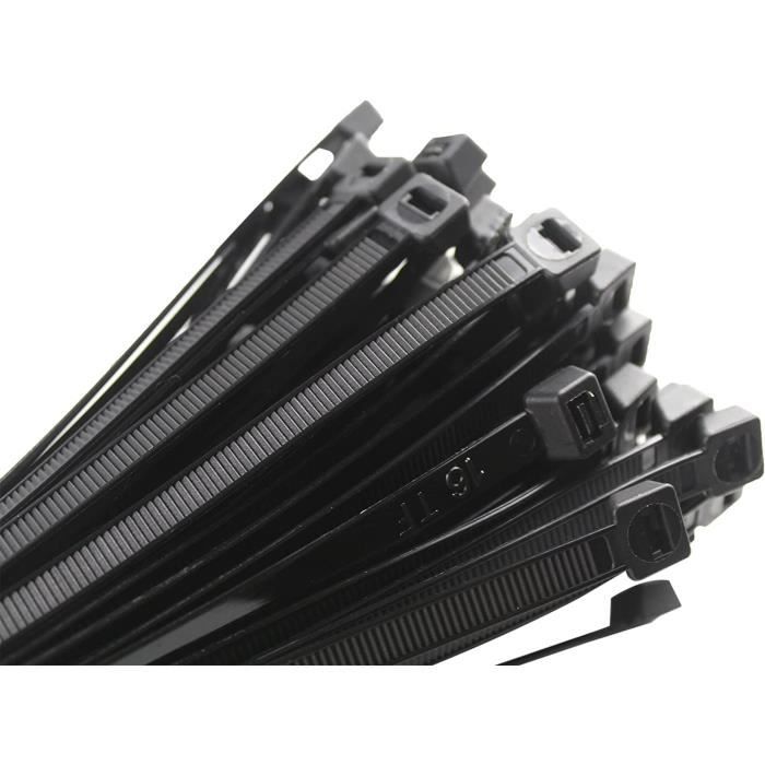 XM4375-Collier de Serrage 100 mm x 2,5 mm Attache Câble Serre Câbles Nylon  Noir 100 Pièces Serrage Nylon Plastique Attac - Cdiscount Bricolage