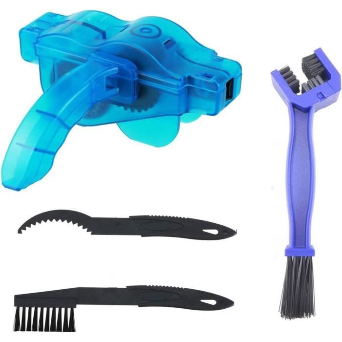 Kit Nettoyeur De Chaîne De Vélo Portable – Avec 2 Brosses à Pignon, Protection, Nettoyage 3D Sans Démontage