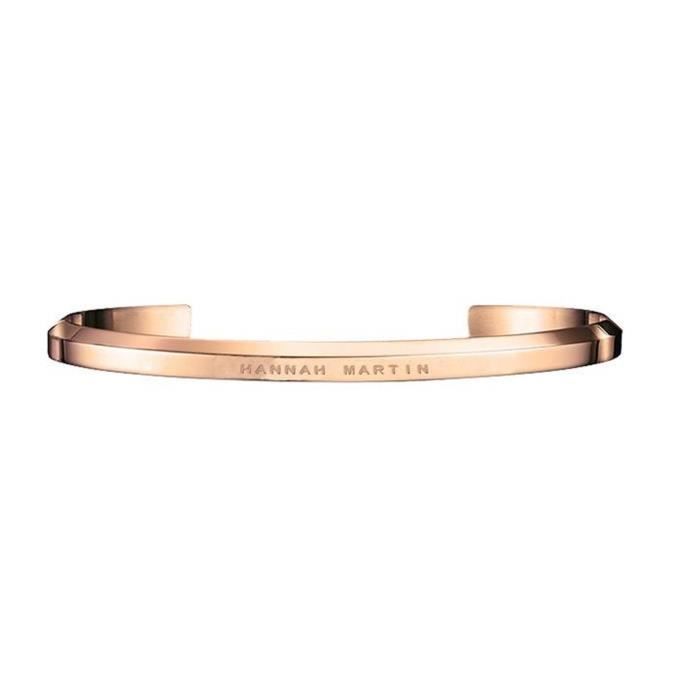 Bracelet jonc - Hannah Martin - Rose doré - Plaqué or - 65 x 51 mm - Femme