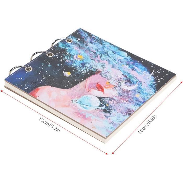 Carnet De Croquis Aquarelle Mini - 60 Feuilles 9x9 Cm - Papier Blanc Pour Dessin, Peinture - Portable Et Déchirable
