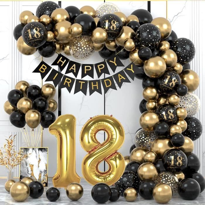 Decoration Anniversaire 18 ans Garcon Fille, Ballon 18 ans Anniversaire