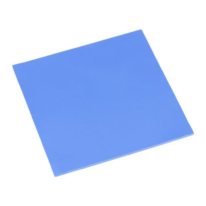 Feuille de silicone conductrice thermique de puce CPU 100 * 100 * 2.0mm (bleu)