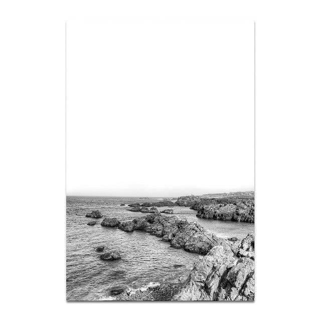 Lb Ocean Plage Surf Paysage Affiche Toile Motivation Citation Art Imprimer Noridc Style Peinture Mur Photo Moderne Decor A La M Cdiscount Maison