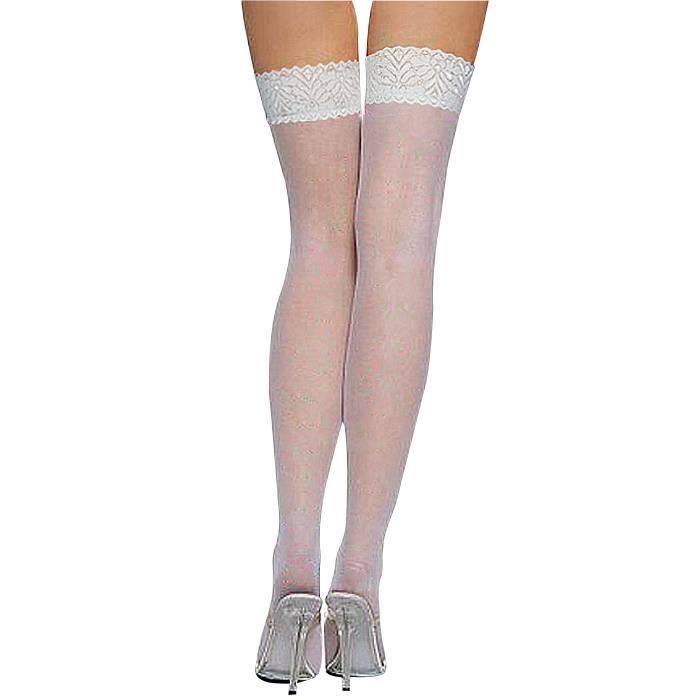 Lot De 2 Paires De Bas Jarretière Dentelle Doré Doré (DD) - Taille 1-2 - Écru - Neuf Avec Étiquettes