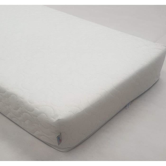 BabyLux Matelas pour berceau en fibre Uni 120 x 60 x 7,5 cm