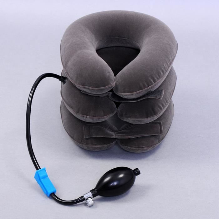 Ipetboom Oreiller Cervical Gonflable Réglable – Coussin Soutien Nuque U-Shape – Voyage, Bureau, Sieste
