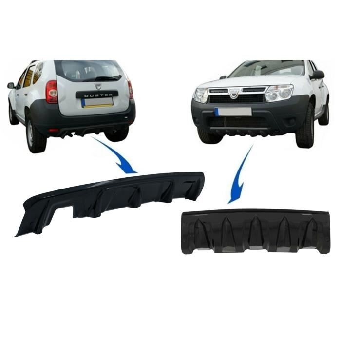 Avant et arrière Protection Skid pour DACIA Duster 4x4 4x2 10-17 Noir brillant