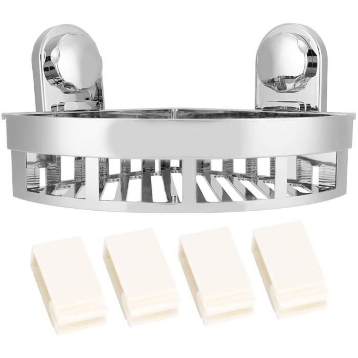 PEAKGEAR Étagère D'Angle Douche Ventouse - Sans Perçage - Rangement Salle De Bain Cuisine - Charge 10kg