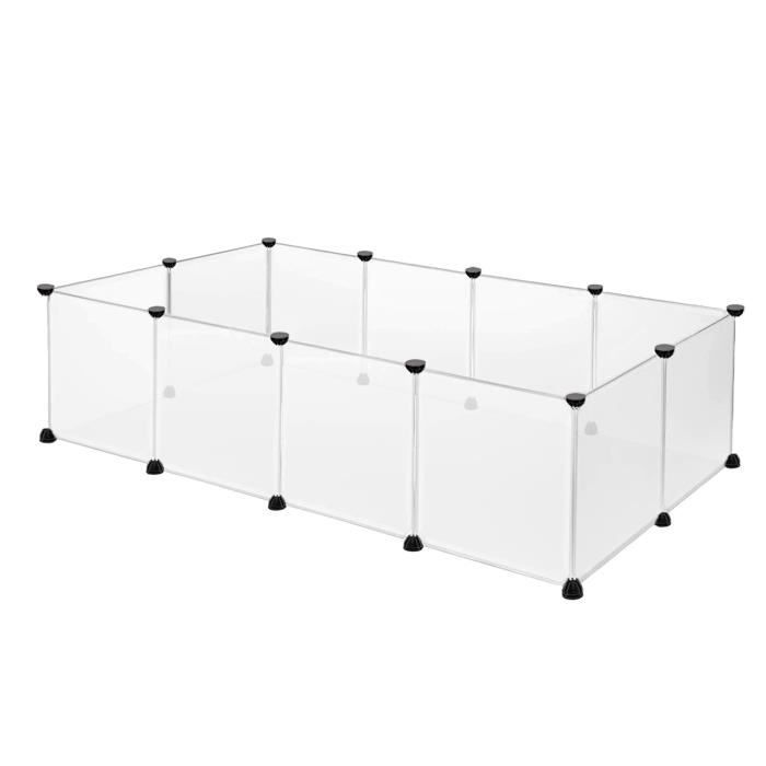 Comparer les prix de Enclos pour petits animaux - Aufun - 12 pièces - 145x75x48 cm - Plastique PP et ABS - Blanc