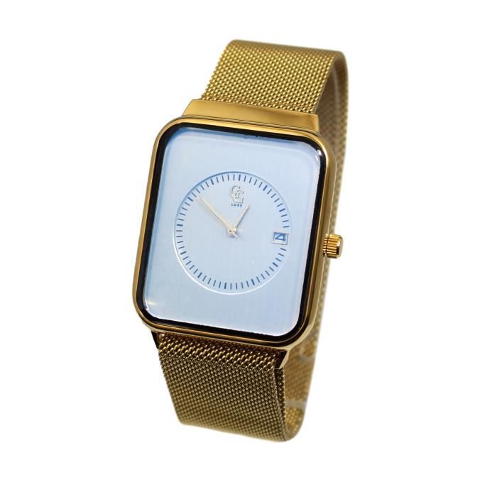 Montre homme sales maille milanaise doré