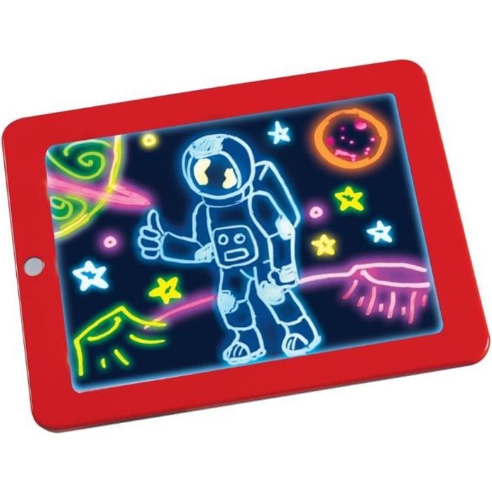 Magic Pad - Tablette magique - Rouge - 6 couleurs néons - 8 effets lumineux  - Cdiscount Jeux - Jouets