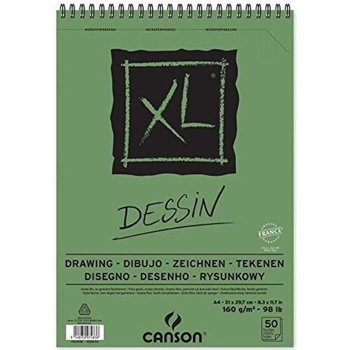 CANSON Album Spirale 50 feuilles XL® Dessin A4 - 160 g