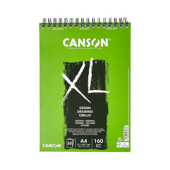 CANSON Album Spirale 50 feuilles XL® Dessin A4 - 160 g