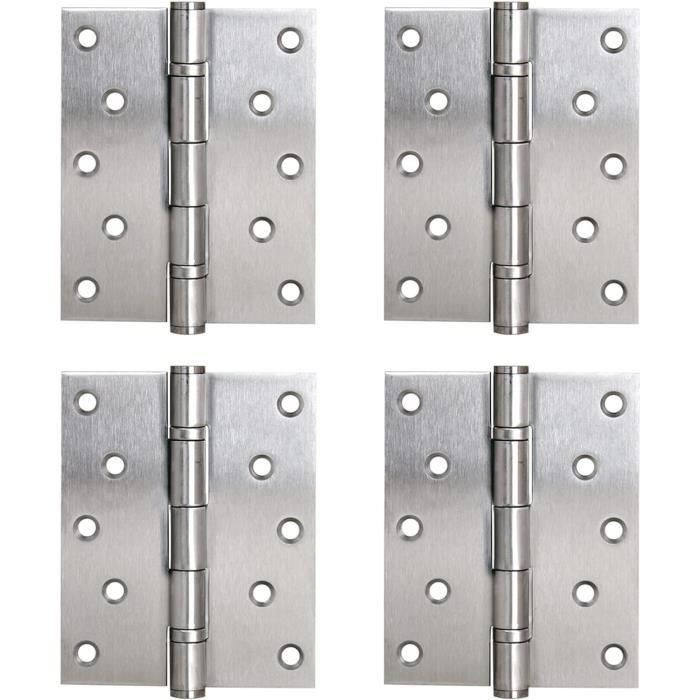 Charnière à Visser Häfele – Acier Inox Brossé – Pour Porte Intérieure (100 Mm, 68 Kg)