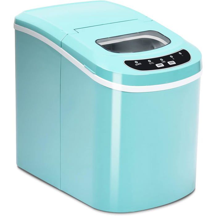 Machine à Glaçons 15 Kg/24h | Prête En 6 Min, Nettoyage Auto, Réservoir 1,5 L - Blanc