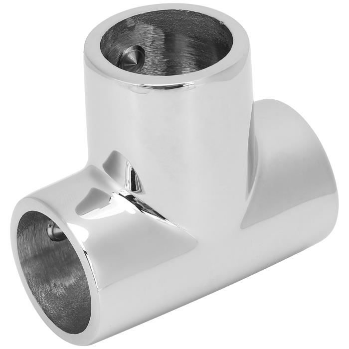 Lot De 2 Mains Courantes Inox 316 Pour Bateau – Coude à 90°, Diamètre 22/25 Mm, Fixation Boulonnée, Résiste Aux Embruns Salés