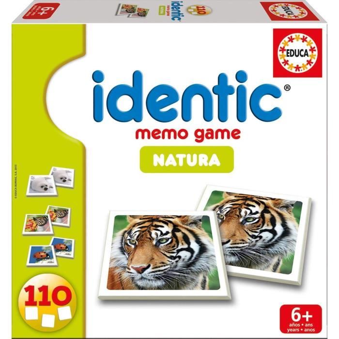 Educa 14783 Jouet Premier Age Identic Nature 110 Cartes
