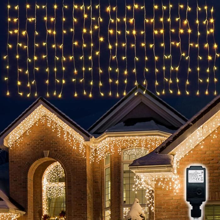 Guirlande Lumineuse Rideau Microwear 3x3m 300LED - USB, 8 Modes IP65 | Pour Noël, Mariage, Décoration Intérieure/Extérieure