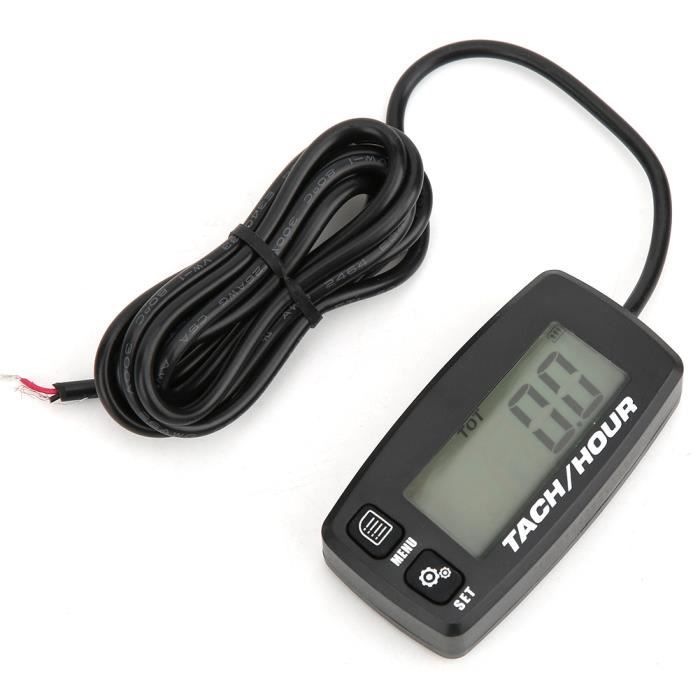 Compteur Horaire Inductif étanche IP68 - Portable, Pour Moteurs, Marine, Motoneige, Karting
