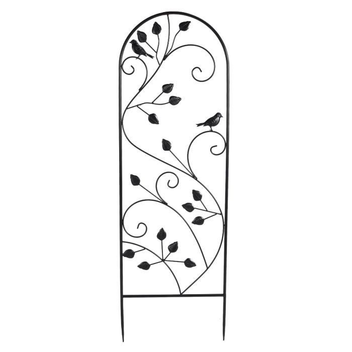 Treillis de jardin en rotin 4 pièces pour plantes grimpantes - FAFEICY - LIS LS008 - Métal - Noir - 118x38 cm