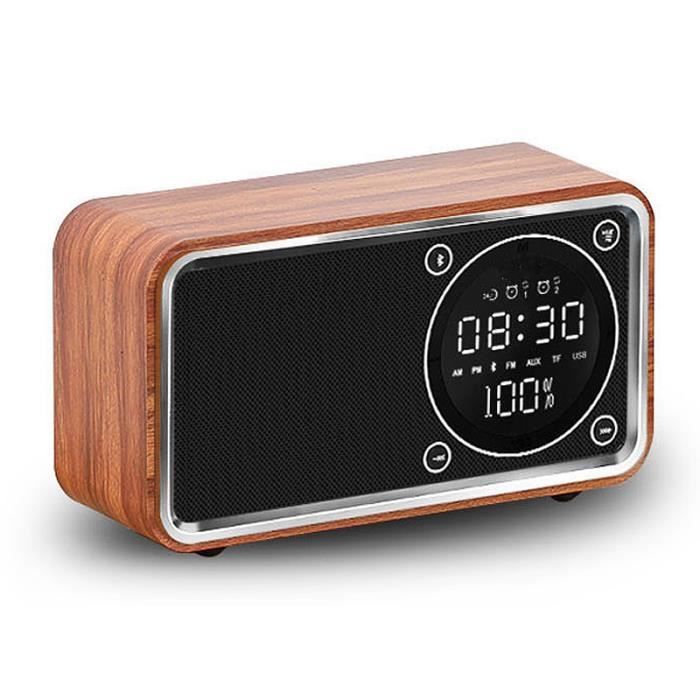 Les Voyages Le Bureau La Chambre Radio-r/éveil FM Prise En Charge Du Double R/éveil // Carte AUX-in // TF // Lecteur Flash Pour La Maison R/éveil LED Horloge Num/érique Haut-parleurs Sans Fil Bluetooth