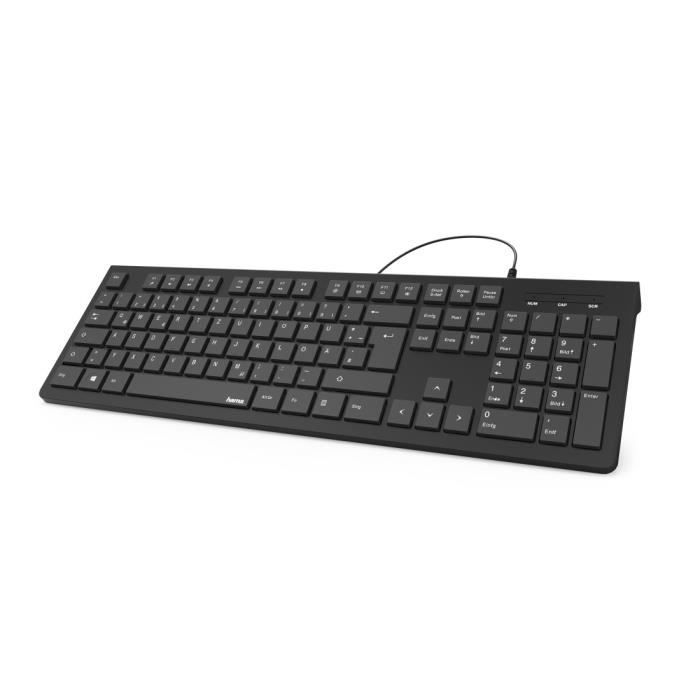 Clavier – KC – 200 – Filaire – Noir – Ukrainien/Querty – Fonctions multimédias