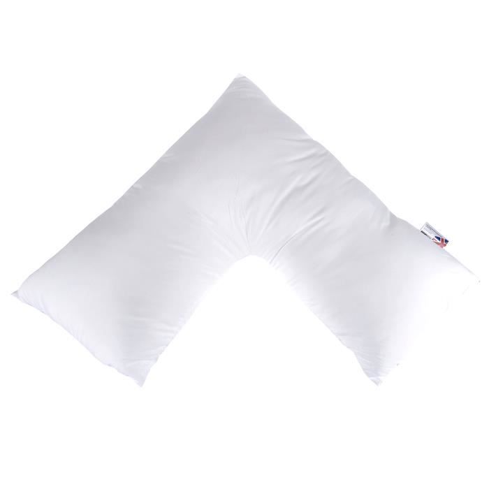 Oreiller orthopédique forme V en microfibre