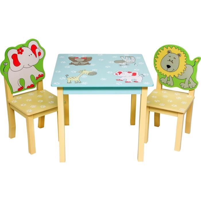 Ib style® SAFARI Ensemble table et chaise enfant  Cdiscount