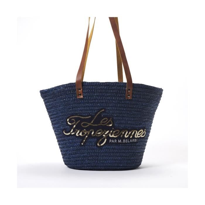 Sacs Les Tropeziennes Panier en Paille MIL01 TZ BLUE U Bleu Cdiscount Bagagerie Maroquinerie
