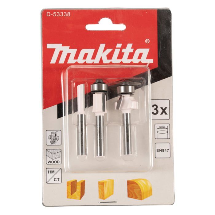 Makita ponceuse Lot de 3Pièces 6mm 1pièce en D 53338 - D-53338