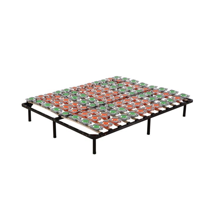 KEPT Sommier à lattes ergonomique avec plots de soutien 140x200 cm avec pieds