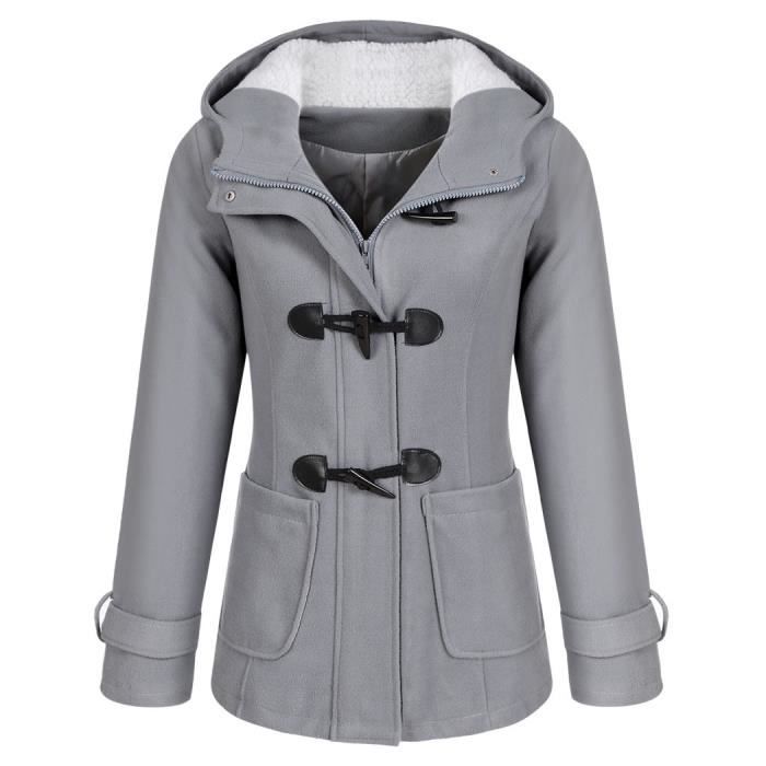 manteau laine femme capuche