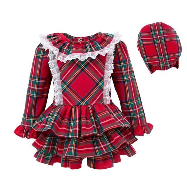 Robes Bebe Enfants Fille Princesse Angleterre Chapeau Manches Longues Hiver Automne Ensembles 6ans Rouge Cdiscount Pret A Porter