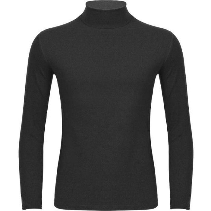 Iiniim Haut Thermique Homme Maillot de Corps Hiver sous-Pull Col Montant  sous-Vêtement Thermique Manches Longues Grande Taille M-4XL Noir -  Cdiscount Prêt-à-Porter