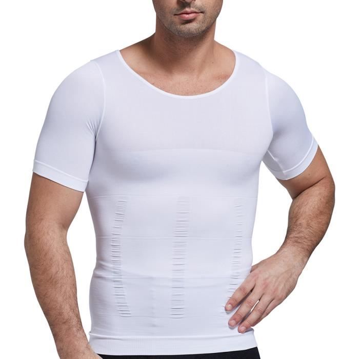 Body Shaper Compresseur Pour Homme - Cache Gynécomastie, Aplatit Le Ventre - Débardeur