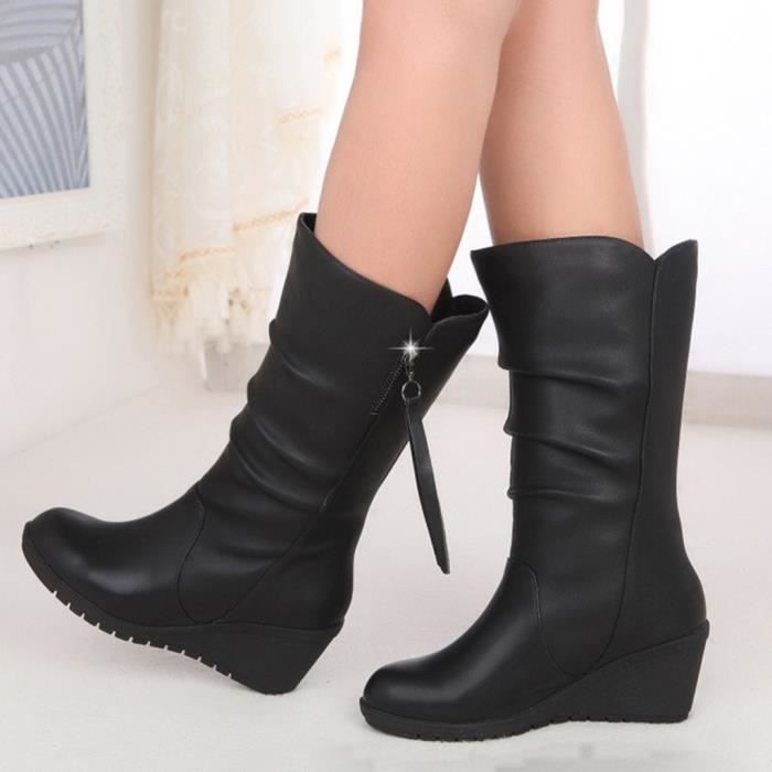 Bottes sale talon compensé