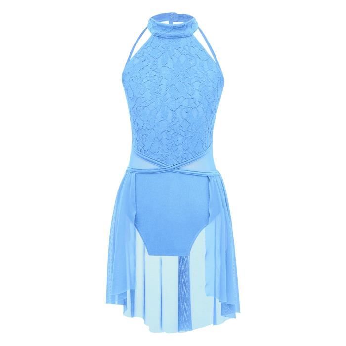 Robe Danse Classique Fille Oyolan - Justaucorps Ballet Gymnastique Avec Strass 5-16 Ans