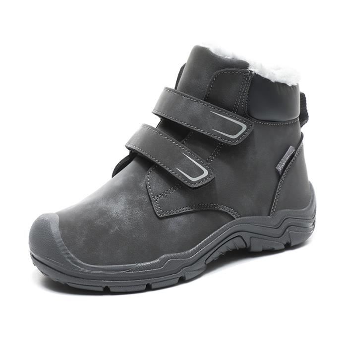 Chaussures Fille Coton Hiver Chaudes Antidérapantes - Baskets Bout Renforcé Blanche Cassé
