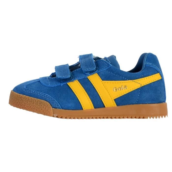 Gola Gola Basket Cuir Enfant Barrier Strap Scratch Bleu Orange - Confort exceptionnel